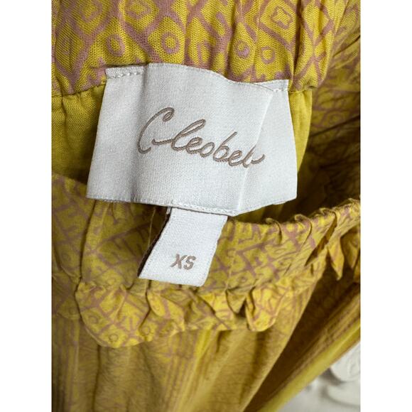 Cleobella Melani Shoulder-Tie Organic Cotton Ankle Midi Dress Beach Vacation XS - Picture 9 of 11